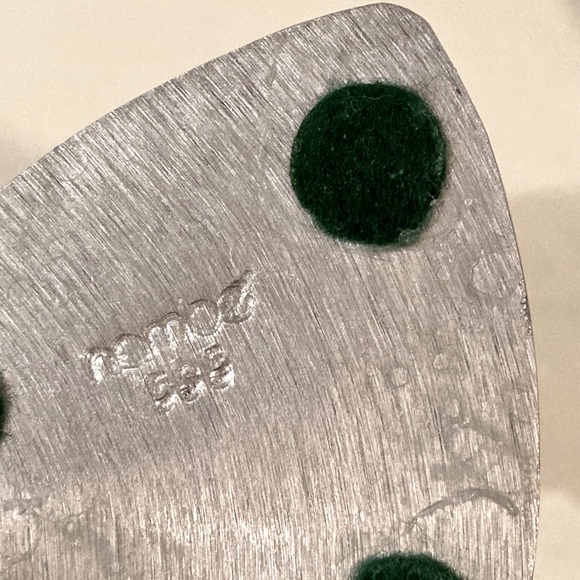 Vintage Nambe 595 Tri-Corner Silver Tone Metal 7” Candleholders - Picture 7 of 7